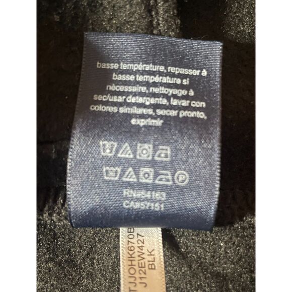 Tommy Hilfiger Black Fleece Zip Up Hooded Jacket Women’s Medium Long Coat - Picture 10 of 14